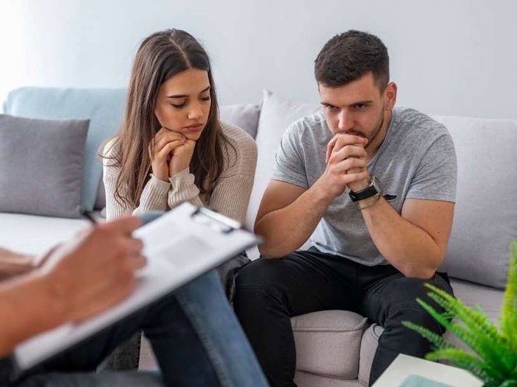 Atendimento de terapia de casal
